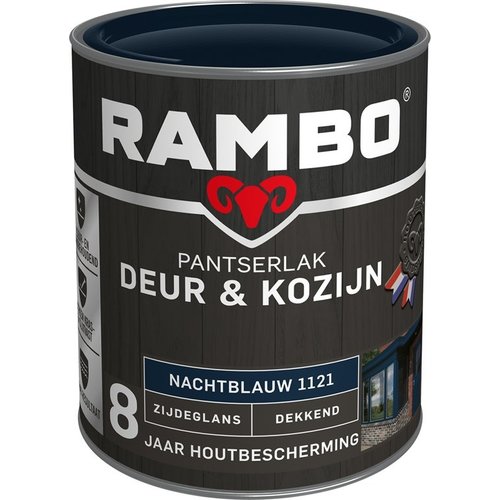 Rambo Pantserlak Deur & Kozijn Zijdeglans Dekkend - 750 ml Nachtblauw