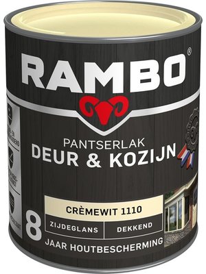 Rambo Pantserlak Deur & Kozijn Zijdeglans Dekkend - 750 ml Crèmewit