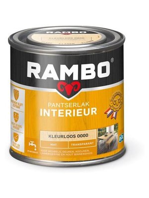 Rambo Pantserlak Interieur Transparant Mat - 250 ml Blank
