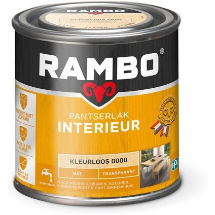 Rambo Pantserlak Interieur Transparant Mat - 250 ml Blank