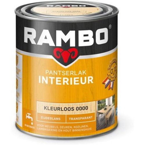 Rambo Pantserlak Interieur Transparant Zijdeglans - Blank