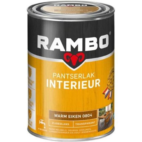 Rambo Pantserlak Interieur Transparant Zijdeglans - Warm eiken