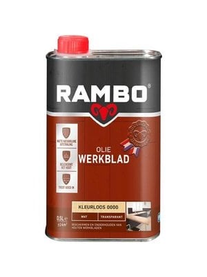 Rambo Werkblad Olie Transparant Mat - 500 ml Blank