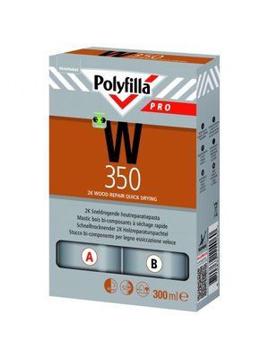 Polyfilla Pro W350 2K Sneldrogende Houtreparatiepasta