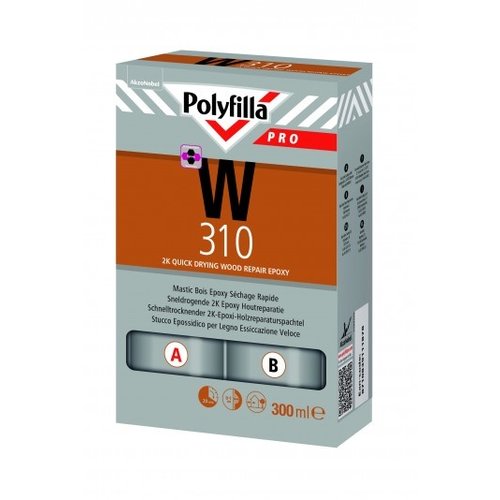 Polyfilla Pro W310 22K Sneldrogende Epoxy Houtreparatiepasta - 300 ml