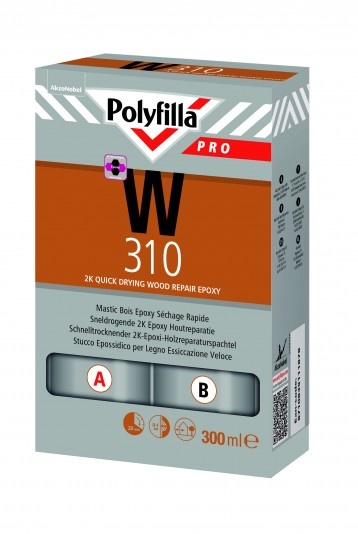 Polyfilla Pro W310 22K Sneldrogende Epoxy Houtreparatiepasta - 300 ml
