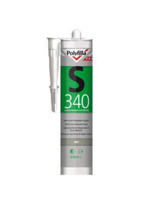 Polyfilla Pro S340 Buitenvoeg Reparatiepasta - Donkergrijs