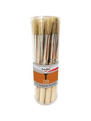 Polyfilla Pro T220 Houtprimer Kwasten - 12 Stuks