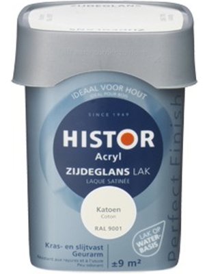 Histor Acryl Zijdeglans Lak - RAL 9001 Katoen