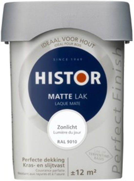 Histor Perfect Finish Matte Lak - 750 ml RAL 9010 kopen? | Korting tot 40% - Verfzaak