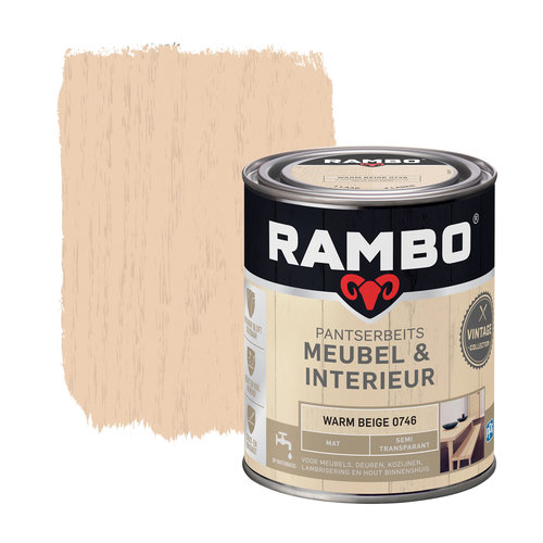 Rambo Pantserbeits Meubel & Interieur Mat 750 ml - Warm Beige