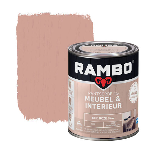 Rambo Pantserbeits Meubel & Interieur Mat 750 ml - Oud Roze