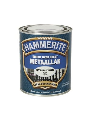 Hammerite Metaallak Direct over Roest Structuur - F310 Wit
