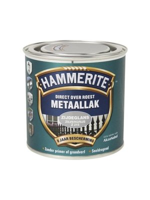 Hammerite Metaallak Direct over Roest Zijdeglans - Z215 Zilvergrijs