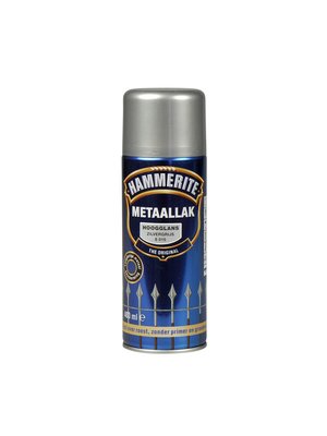 Hammerite Metaallak Direct over Roest Hoogglans Spuitbus - 400 ml S015 Zilvergrijs