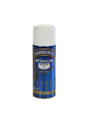 Hammerite Metaallak Direct over Roest Hoogglans Spuitbus - 400 ml S010 Wit