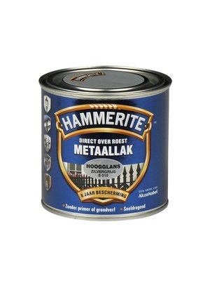 Hammerite Metaallak Direct over Roest Hoogglans - S015 Zilvergrijs