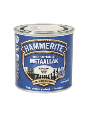 Hammerite Metaallak Direct over Roest Hoogglans - S012 Creme