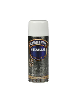 Hammerite Metaallak Direct over Roest Hamerslag Spuitbus - 400 ml H110 Wit