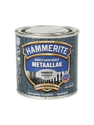 Hammerite Metaallak Direct over Roest Hamerslag - H115 Zilvergrijs