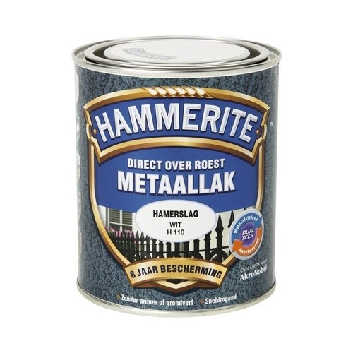 Hammerite Metaallak Direct over Roest Hamerslag - H110 Wit