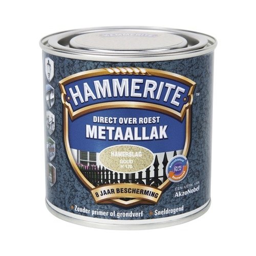 Hammerite Metaallak Direct over Roest Hamerslag - H170 Goud