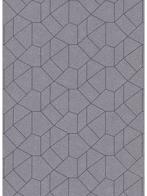 Dutch Wallcoverings Behang Carat Deluxe Dessin Zilver/Zwart 10062-37