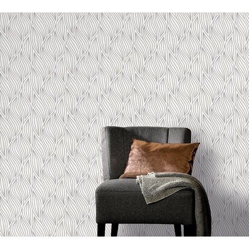 Dutch Wallcoverings Behang Carat Deluxe Dessin Wit/Zilver 10063-14