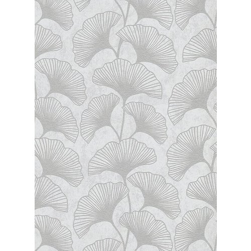 Dutch Wallcoverings Behang Carat Deluxe Bloem Wit/Grijs 10064-31