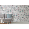 Dutch Wallcoverings Behang Escapade Baksteen/Bloem Grijs L781-09