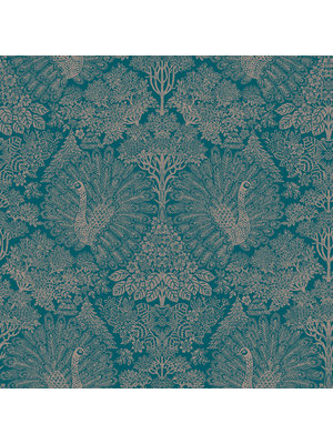 Dutch Wallcoverings Behang Escapade Pauw Groen/Goud A222-03