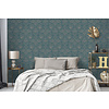 Dutch Wallcoverings Behang Escapade Pauw Groen/Goud A222-03