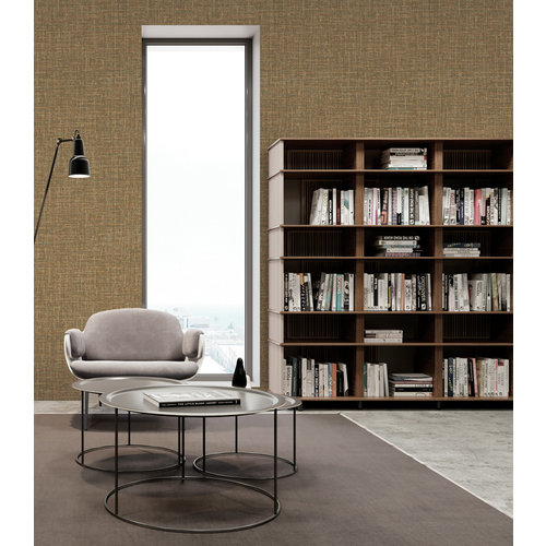Dutch Wallcoverings Behang Embellish Thread Effect Brown De120115