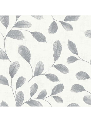 Dutch Wallcoverings Behang Design Leaves White-Grey 12021