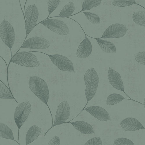 Dutch Wallcoverings Behang Design Leaves Turquoise 12017