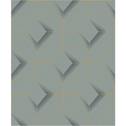 Dutch Wallcoverings Behang Galactik Ruit Groen/Goud L614-01