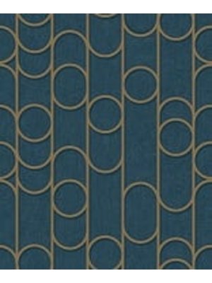 Dutch Wallcoverings Behang Galactik Dessin Blauw/Goud M240-01