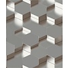 Dutch Wallcoverings Behang Galactik 3D Zeshoek Zilver L970-09