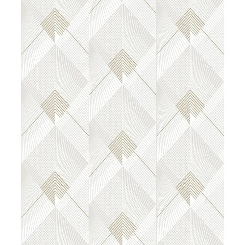 Dutch Wallcoverings Behang Galactik Dessin Wit/Goud L967-00