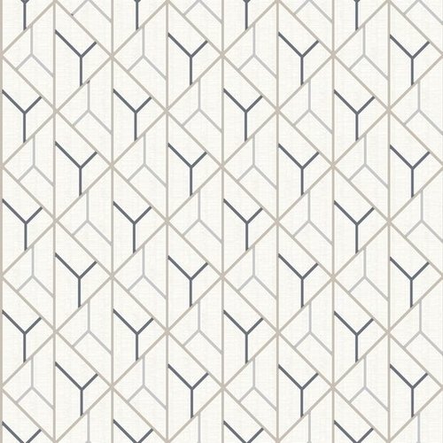 Dutch Wallcoverings Behang Galactik Dessin Beige/D.Blauw L940-07