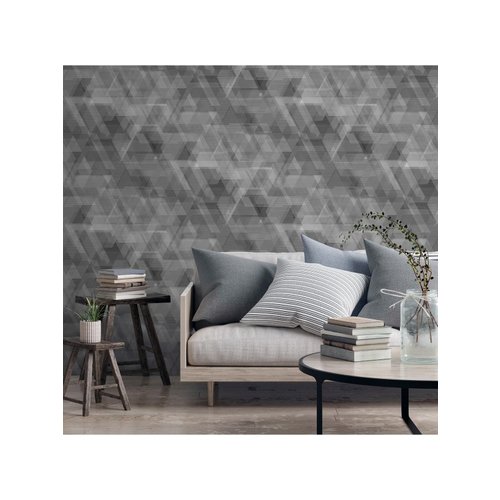 Dutch Wallcoverings Behang Galactik Ruit Donkergrijs L935-09