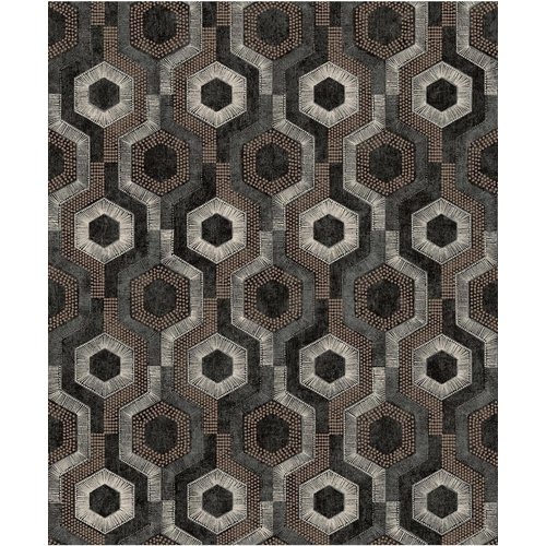 Dutch Wallcoverings Behang Galactik Dessin Bruin/Zilver L927-09