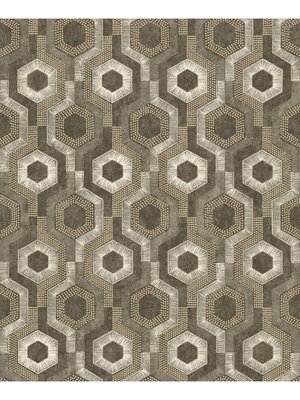 Dutch Wallcoverings Behang Galactik Dessin Bruin L927-08