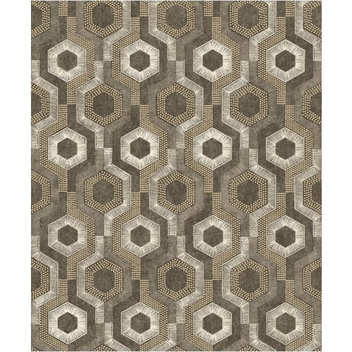 Dutch Wallcoverings Behang Galactik Dessin Bruin L927-08