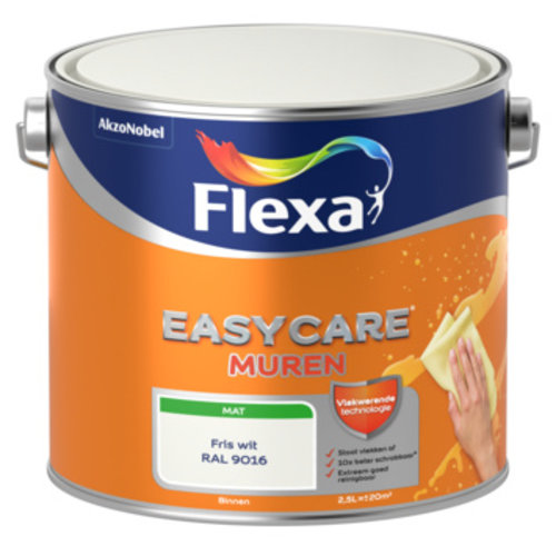 geweld Zo veel De stad Flexa Easycare Muurverf Mat - RAL 9016 - 2,5 liter kopen? | Korting tot 40%  - De Verfzaak