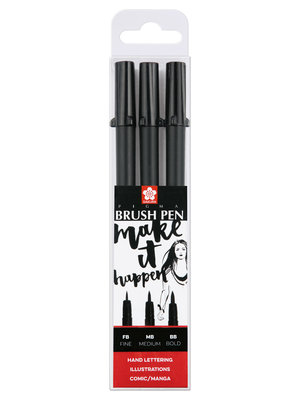 Sakura Pigma Brush Pen - set van 3