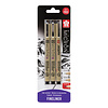 Sakura Pigma Micron Fineliners - set van 3 - 01, 05, Brush Sakura Pigma Micron Fineliners - set van 3 - 01, 05, Brush