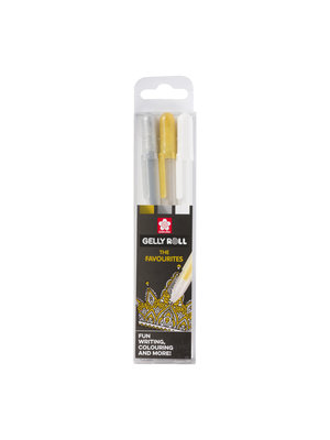 Sakura Gelly Roll - set van 3 - Zilver, Goud, Wit