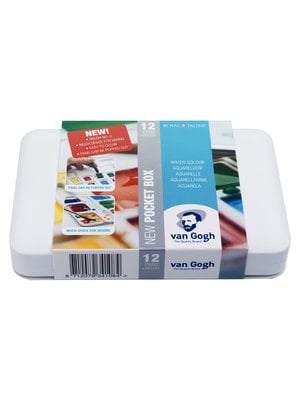 Van Gogh Aquarelverf Pocket Box Basic Colours - 12 kleuren - Halve Napjes