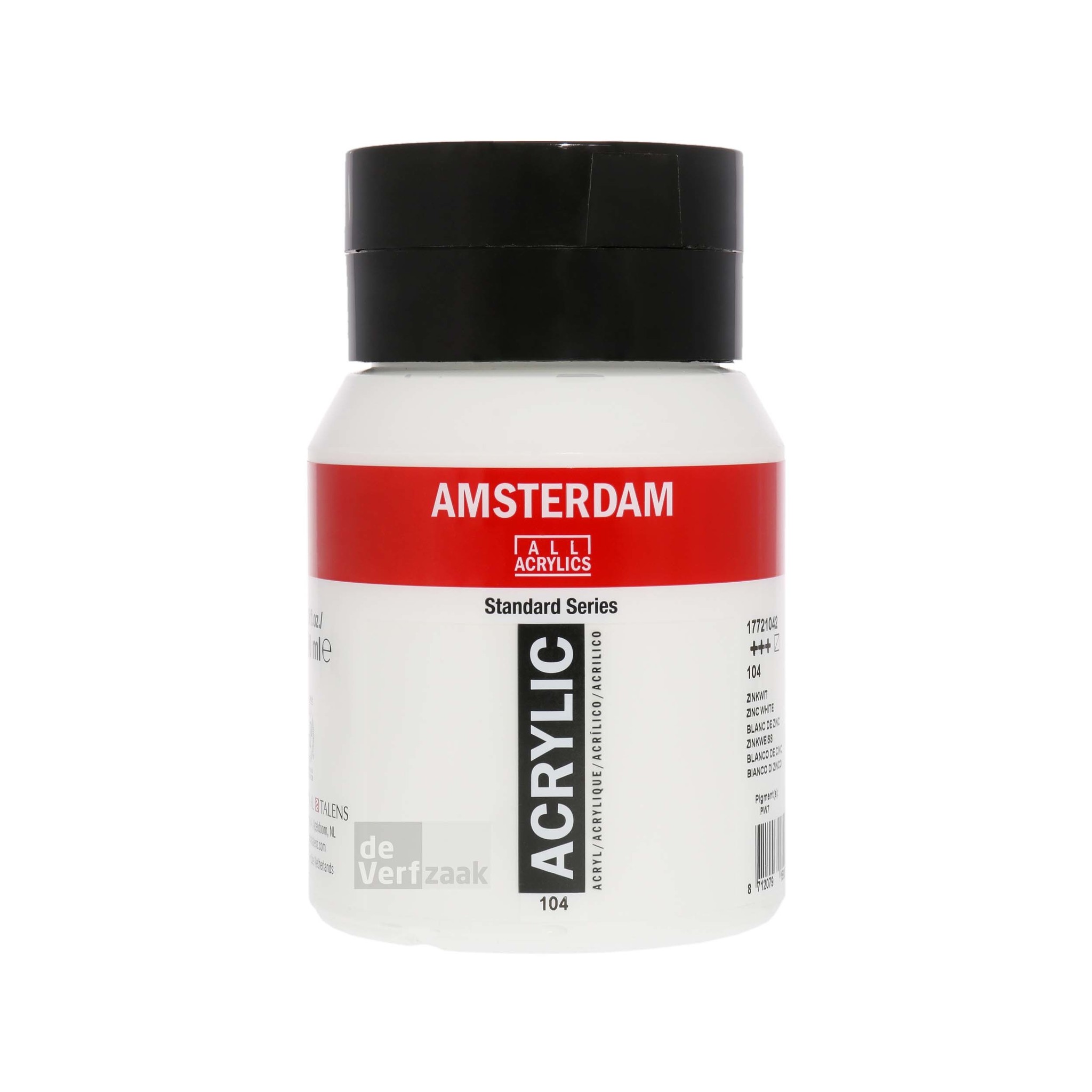 eetbaar Vooravond Overweldigend Amsterdam Acrylverf 500 ml - Zinkwit - De Verfzaak